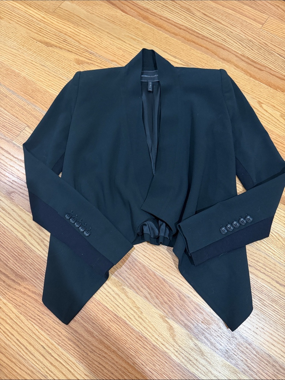 BCBGMaxazria BCBG Maxazria Black Abree drape blazer